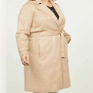 22/24 Lane Bryant Tan Belted Coat
